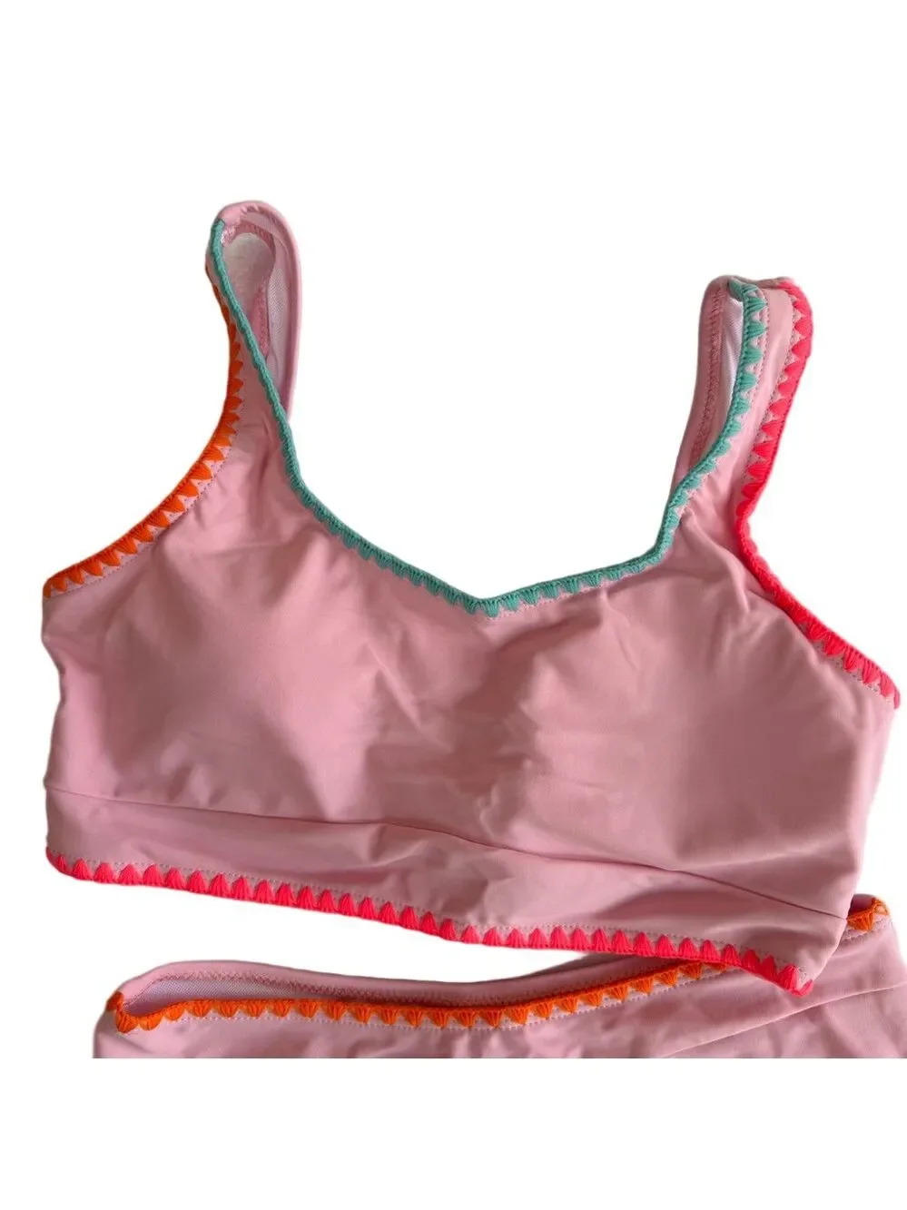 NEW Youth Pink 2 Piece Bikini Swimsuit Size 14 Youth #26085